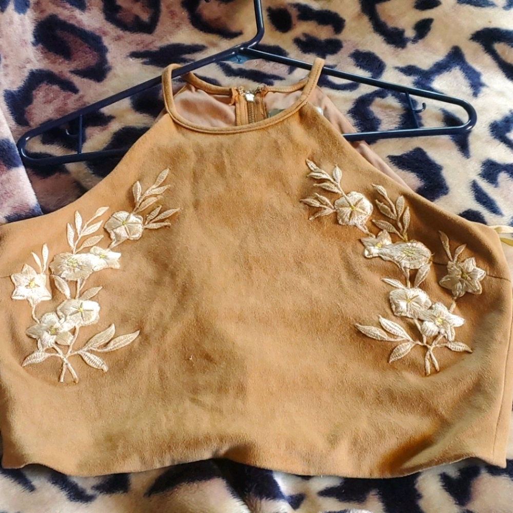 Tan crop top